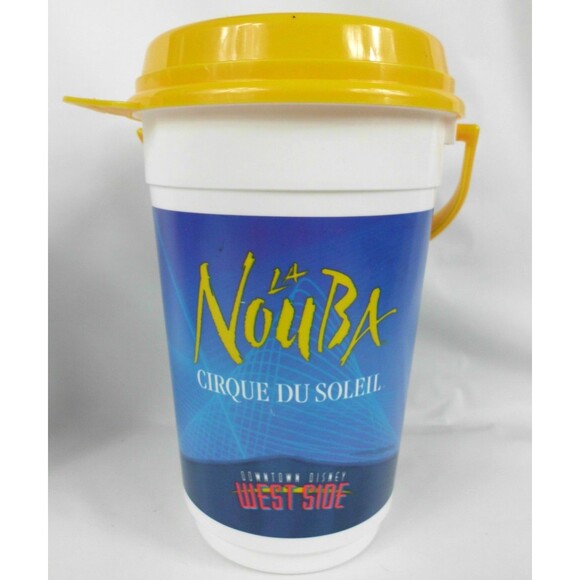 Downtown Disney La NouBa Cirque Du Soleil Popcorn Bucket and Drink Bottle Sipper - Picture 4 of 5